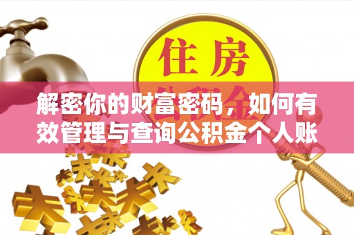 桑日解密你的财富密码，如何有效管理与查询公积金个人账户信息