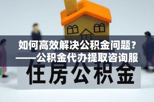 桑日如何高效解决公积金问题？——公积金代办提取咨询服务指南