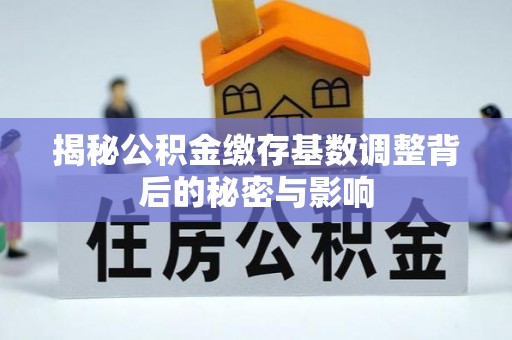 桑日揭秘公积金缴存基数调整背后的秘密与影响