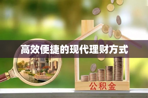 桑日高效便捷的现代理财方式