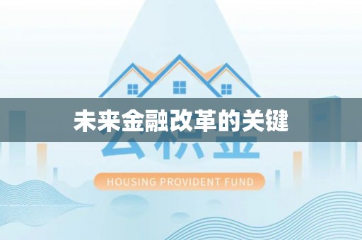 桑日未来金融改革的关键