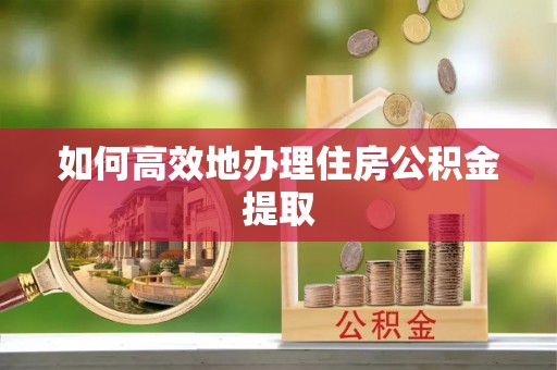 桑日如何高效地办理住房公积金提取