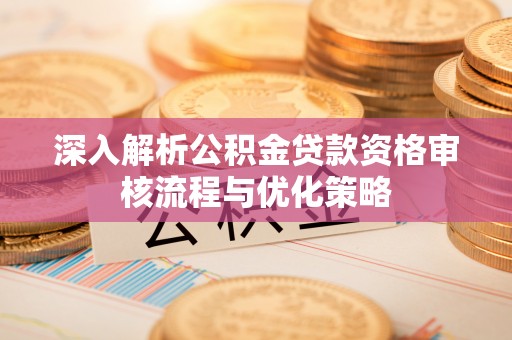 桑日深入解析公积金贷款资格审核流程与优化策略