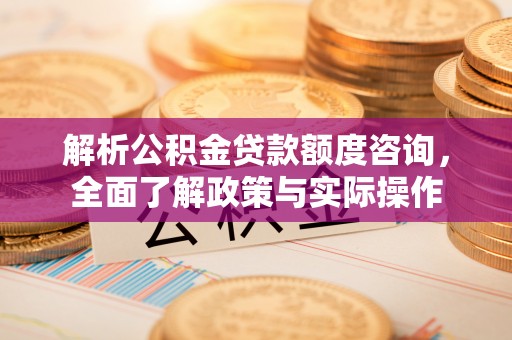 桑日解析公积金贷款额度咨询，全面了解政策与实际操作